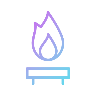 Burning fuel, Animated Icon, Gradient