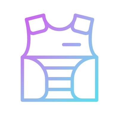 Bulletproof vest, Animated Icon, Gradient