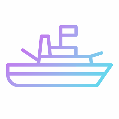 Battleship, Animated Icon, Gradient