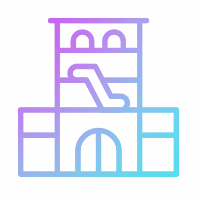 Shopping mall, Animated Icon, Gradient