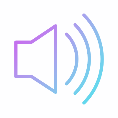 Speaker, Animated Icon, Gradient