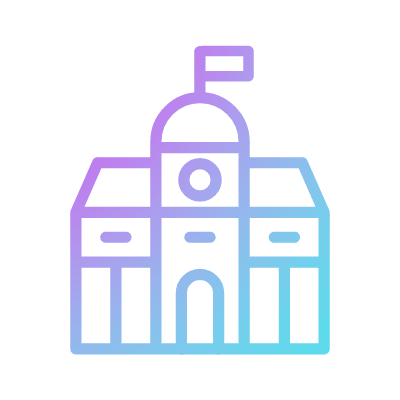 City hall, Animated Icon, Gradient
