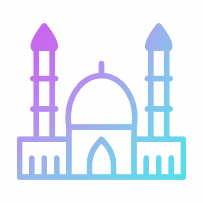 Mosque, Animated Icon, Gradient