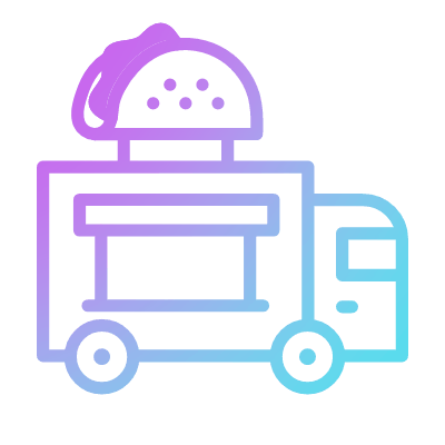 Food truck, Animated Icon, Gradient