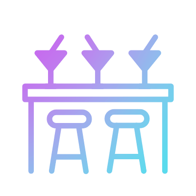 Drink bar, Animated Icon, Gradient