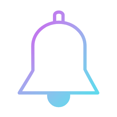 Bell notification, Animated Icon, Gradient