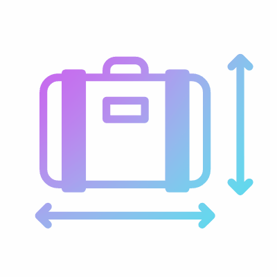 Luggage size, Animated Icon, Gradient