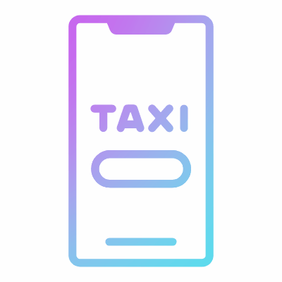 Taxi app, Animated Icon, Gradient