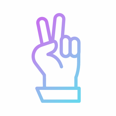 Peace sign, Animated Icon, Gradient