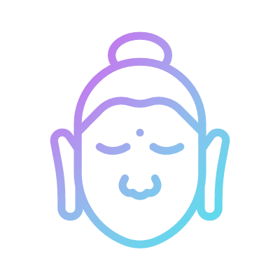 Buddha, Animated Icon, Gradient