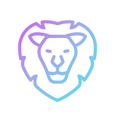Lion head, Animated Icon, Gradient