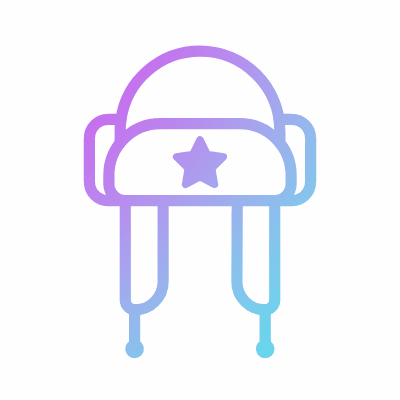 Russian hat, Animated Icon, Gradient