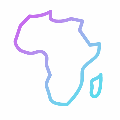 Africa, Animated Icon, Gradient