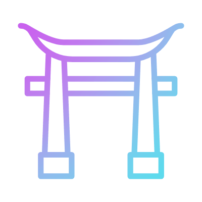 Torii, Animated Icon, Gradient