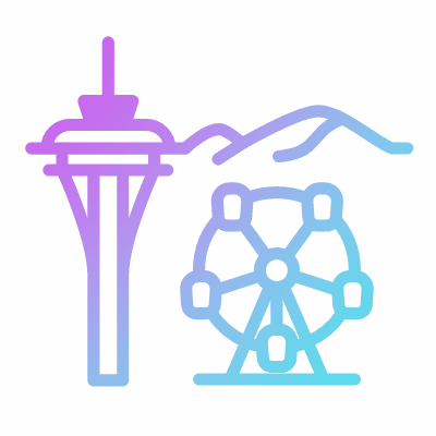 Seattle, Animated Icon, Gradient