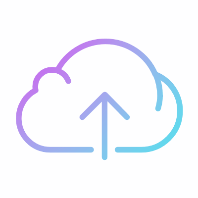 Cloud upload, Animated Icon, Gradient