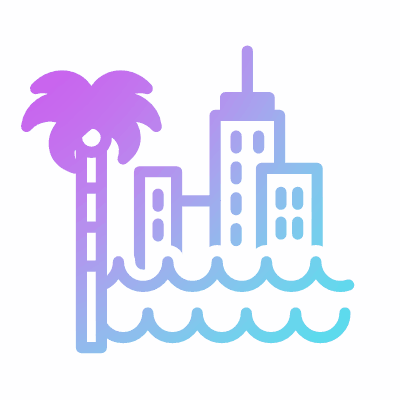 Miami, Animated Icon, Gradient