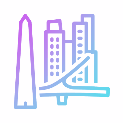 Buenos Aires, Animated Icon, Gradient