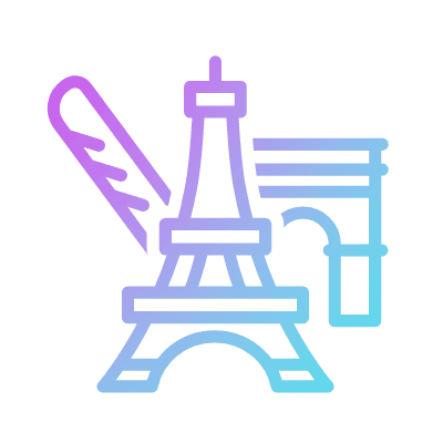 Paris, Animated Icon, Gradient