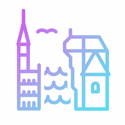 Gdańsk, Animated Icon, Gradient