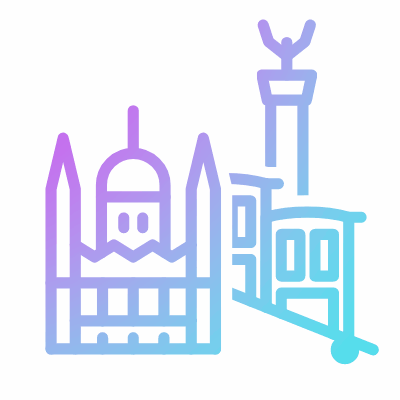 Budapest, Animated Icon, Gradient