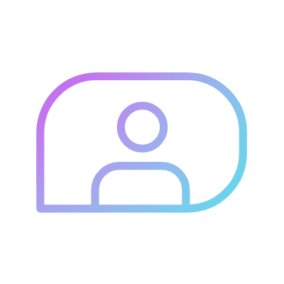 Chat user, Animated Icon, Gradient