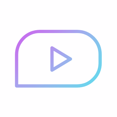Play message, Animated Icon, Gradient