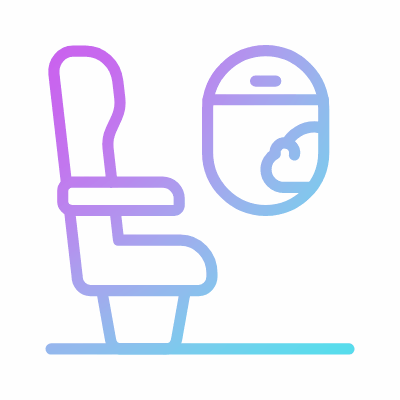 Flight seat, Animated Icon, Gradient