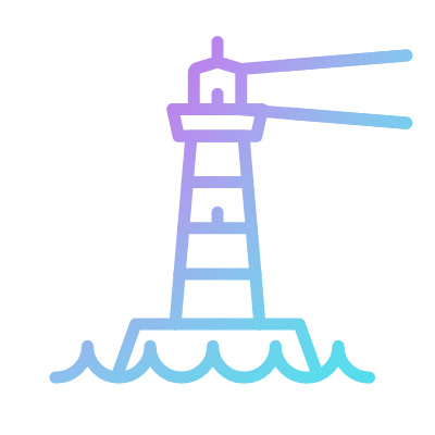 Lighthouse, Animated Icon, Gradient