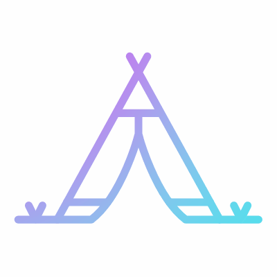 Tent, Animated Icon, Gradient