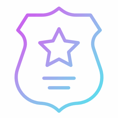 Police badge, Animated Icon, Gradient