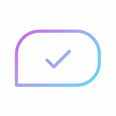 Approved message, Animated Icon, Gradient
