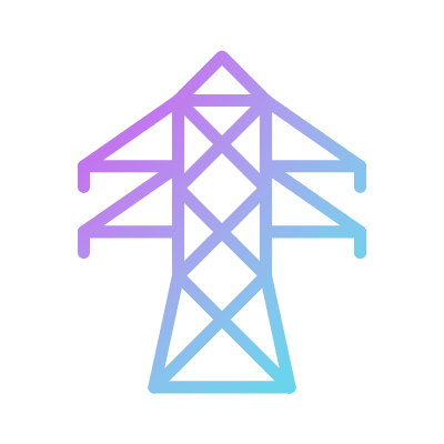 Transmission tower, Animated Icon, Gradient