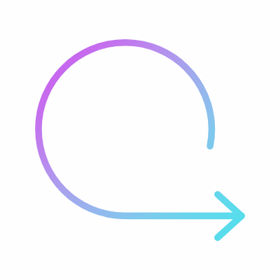 Turn Back, Animated Icon, Gradient