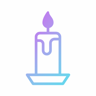 Candle, Animated Icon, Gradient