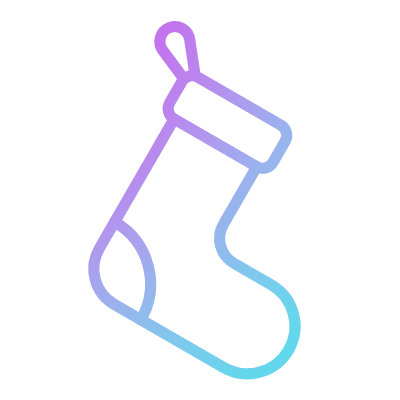 Christmas sock, Animated Icon, Gradient