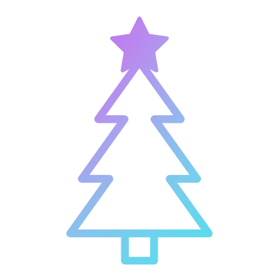 Christmas tree, Animated Icon, Gradient