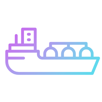 Tanker ship, Animated Icon, Gradient