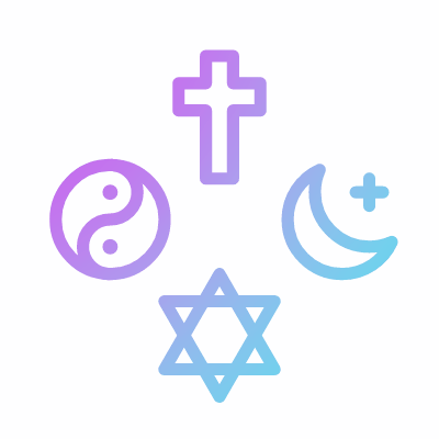 Religions, Animated Icon, Gradient