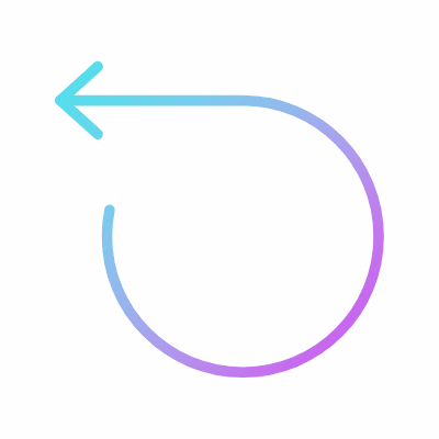 Turn Back, Animated Icon, Gradient