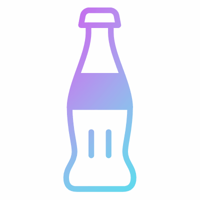 Soda Bottle, Animated Icon, Gradient