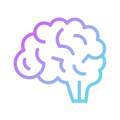 Brain, Animated Icon, Gradient