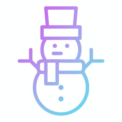 Snowman, Animated Icon, Gradient
