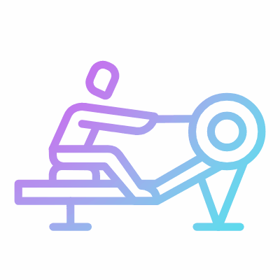 Rowing Machine, Animated Icon, Gradient
