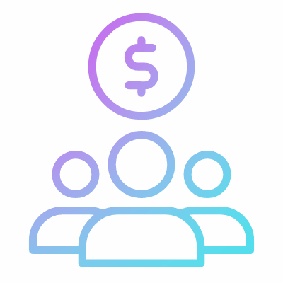 Crowdfunding, Animated Icon, Gradient