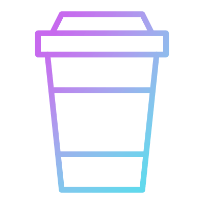 Take away coffee, Animated Icon, Gradient