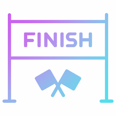 Finish Line, Animated Icon, Gradient