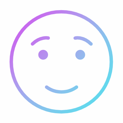 Smile emoji, Animated Icon, Gradient