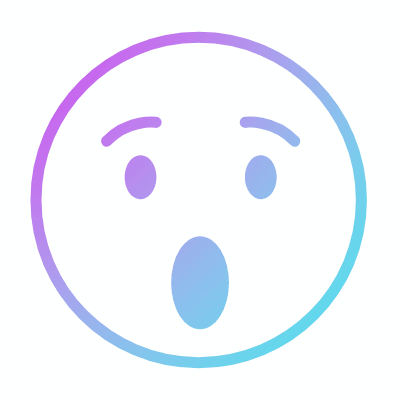 Wow emoji, Animated Icon, Gradient