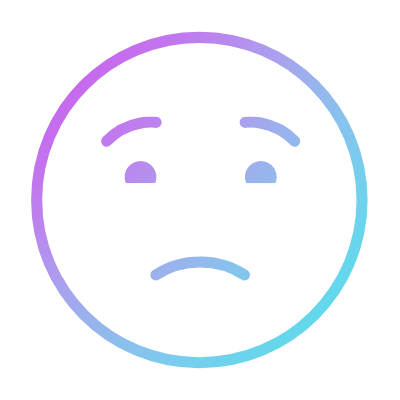 Sad emoji, Animated Icon, Gradient